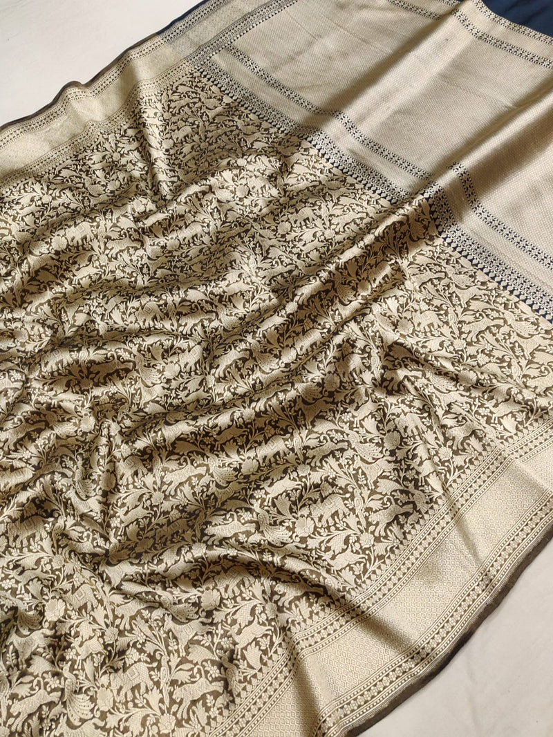 Pure Tissue Silk Tanchoi Handwoven Banarasi Saree