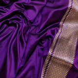 Purple colour Pure Katan Silk Handwoven Banarasi Saree