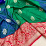 Pure katan silk Handwoven banarasi saree