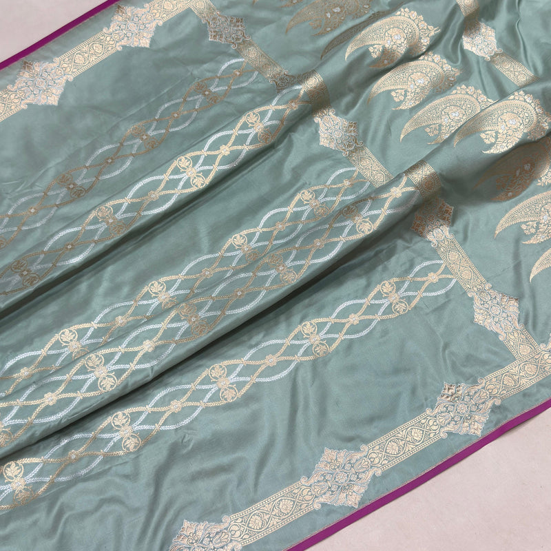 Pure katan silk Handwoven banarasi saree