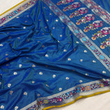 Pure katan silk Handwoven banarasi saree