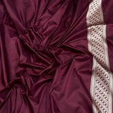 Brown colour pure katan silk Handwoven banarasi saree