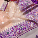 Pure Kora Silk Handwoven Banarasi Saree