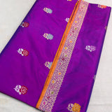 Dual shade pure katan silk Handwoven banarasi saree