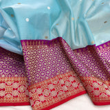Pure kora Handwoven banarasi saree