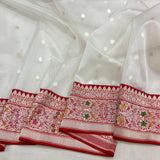 Pure Kora Silk Handwoven Banarasi Saree