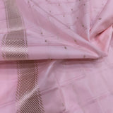 Light pink colour pure katan silk Handwoven banarasi saree