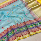 Pure Kora Silk Handwoven Banarasi Saree