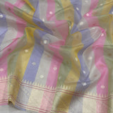Multicolour pure kora Handwoven banarasi saree