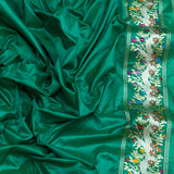 Dual sade pure kora Handwoven Banarasi saree