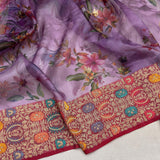 Pure Kora handwoven Banarasi saree