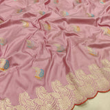 Light Pink Color Katan Silk Handwoven Banarasi Saree