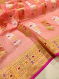 Pure Kora Silk Handwoven Banarasi Saree