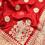 Red Katan Silk Handwoven Banarasi Saree