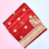 Red Katan Silk Handwoven Banarasi Saree