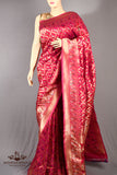 Pink Katan Silk Handwoven Banarasi Patola Saree