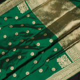 Green Katan Silk Handwoven Banarasi Saree