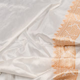 White Colour Katan Silk Handwoven Banarasi Saree