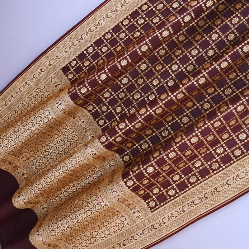 Pure Chiffon Georgette Handwoven Banarasi Saree