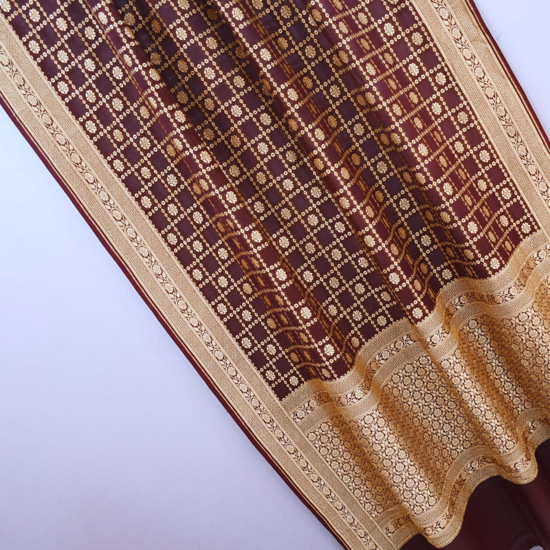 Pure Chiffon Georgette Handwoven Banarasi Saree