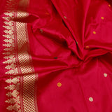 Red Colour Katan Silk Handwoven Banarasi Saree
