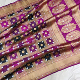 Multicolor Katan Silk Banarasi Gharchola Saree