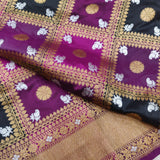 Multicolor Katan Silk Banarasi Gharchola Saree