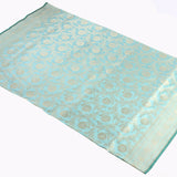 Powder Blue Colour Katan Silk Handwoven Banarasi Saree