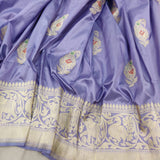 Lavender Colour Katan Silk Handwoven Banarasi Saree