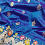 Dual shade Katan Silk Handwoven Banarasi Saree