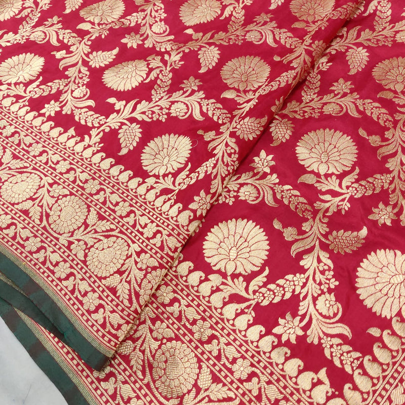 Red Katan Silk Handwoven Banarasi Saree
