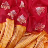 Red Kora Silk Handwoven Banarasi Saree