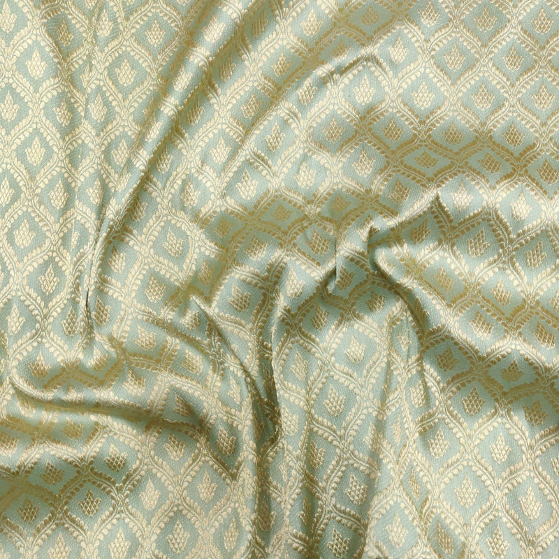 Powder Blue Banarasi Katan Silk Lehenga