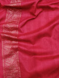 Off White Colour Tussar Silk Handwoven Banarasi Saree. 